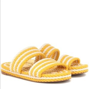 Zimmermann Summer Yellow Rope Slide Flat Sandals NEW